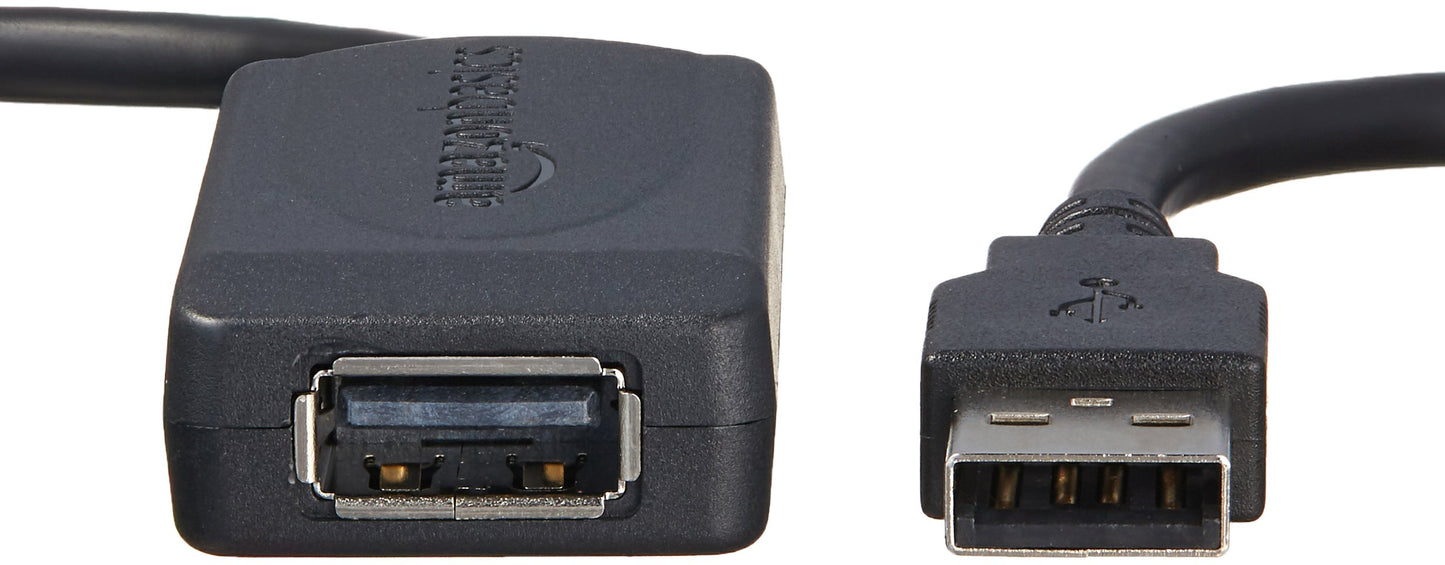 Amazon Basics USB-A 2.0 Extension Cable, for Printer, Mouse or Keyboard, Male to Female, 480Mbps Transfer Speed, 32 Feet, Black