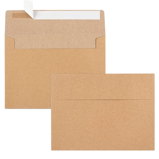70 Packs A2 Invitation Envelopes, Brown Kraft Envelopes, Envelopes for 4.5x5.5 Cards, Envelopes for Invitations, Envelopes Self Seal for Photos RSVP