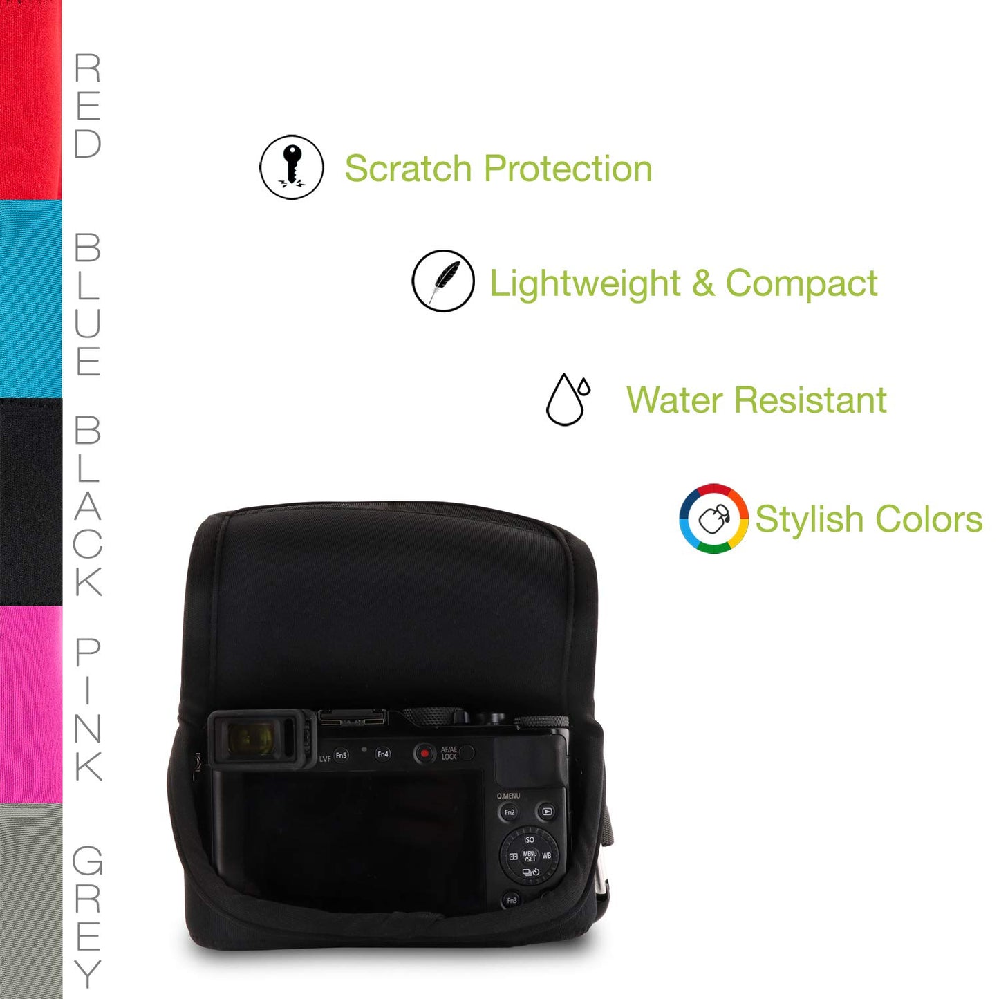 MegaGear Ultra Light Neoprene Camera Case Compatible with Leica D-Lux 7, D-Lux 8, D-Lux (Typ 109)