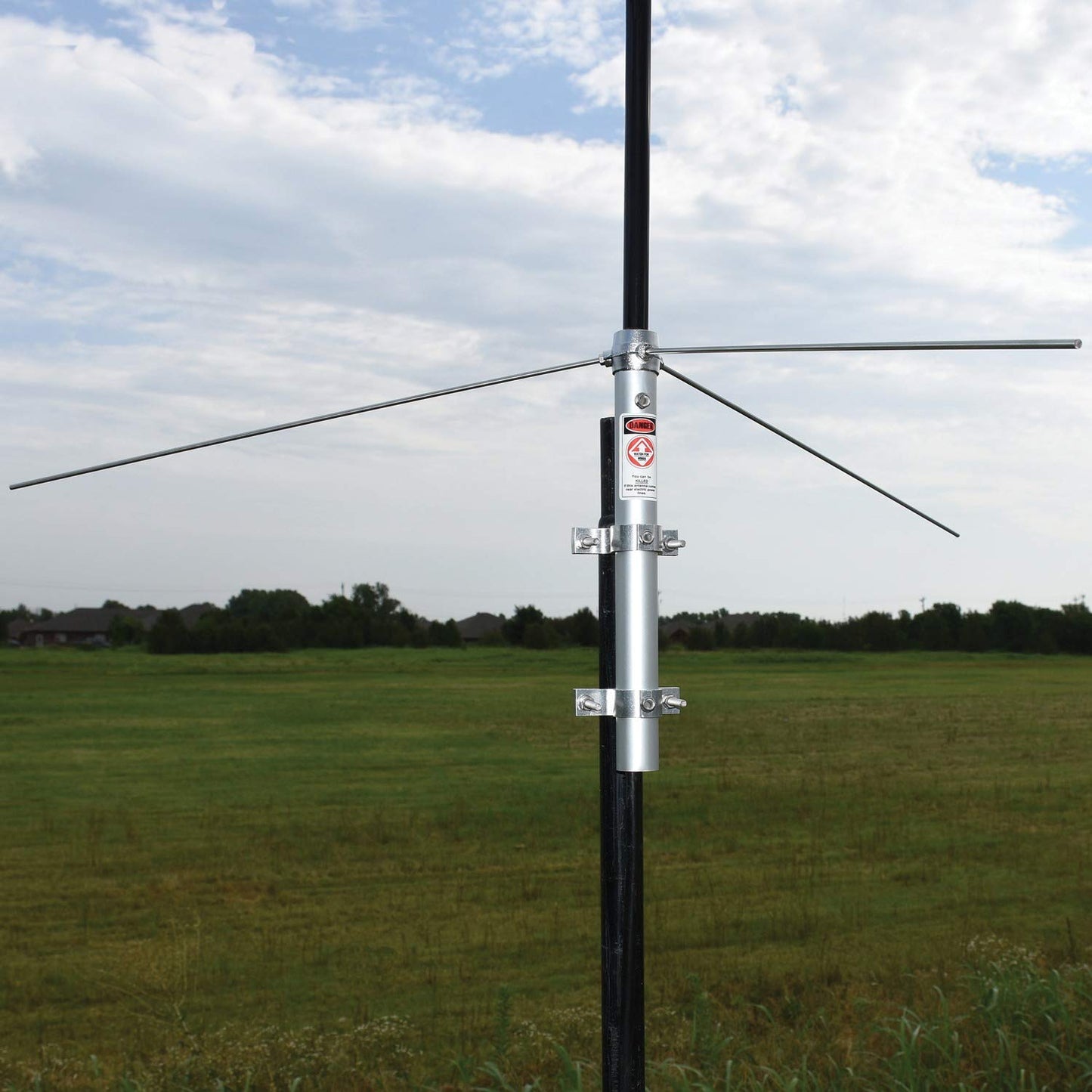 Tram 1480-B 200-Watt Dual-Band 2-Section Fiberglass Base Antenna with 50-Ohm UHF SO-239 Connector, 8-Ft. 4-in. Tall (Black)