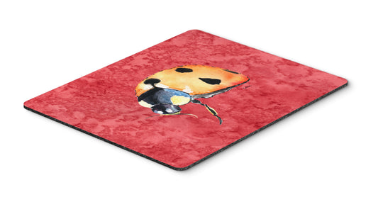 Caroline's Treasures 8869MP Lady Bug on Red Mouse Pad, Hot Pad or Trivet for Home Office Gaming Working Computers Laptop Mouse Mat,Washable Large