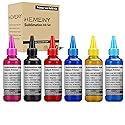 HEMEINY 6X100ml Botttle Sublimation Ink Works with Stylus Photo 1400 PX700W PX800FW P50 PX830FWD Artisan 1430 600 700 800 710 810 837 Printers
