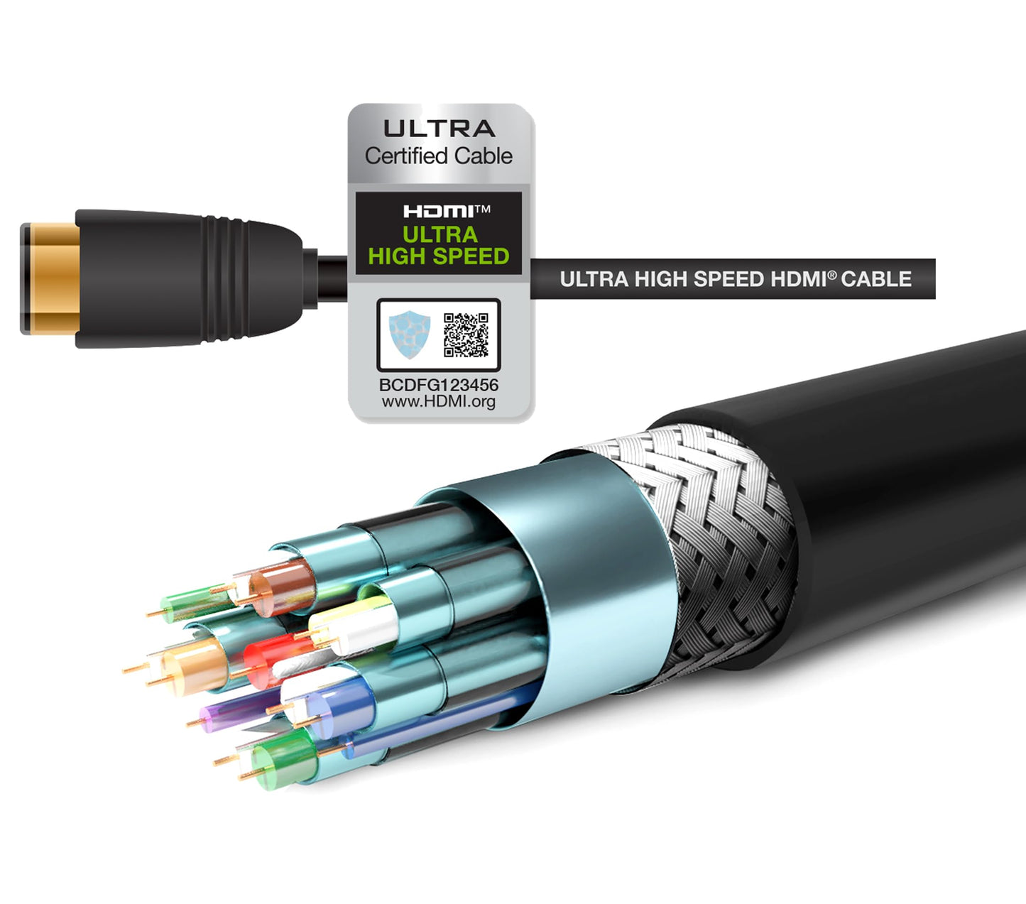Gefen Ultra High Speed HDMI 2.1 Cable (3m/9.8ft) - Official Certified 48Gbps for 8K/120Hz, 4K/120Hz, Dynamic HDR, eARC, for PC, PS5, Xbox Series X