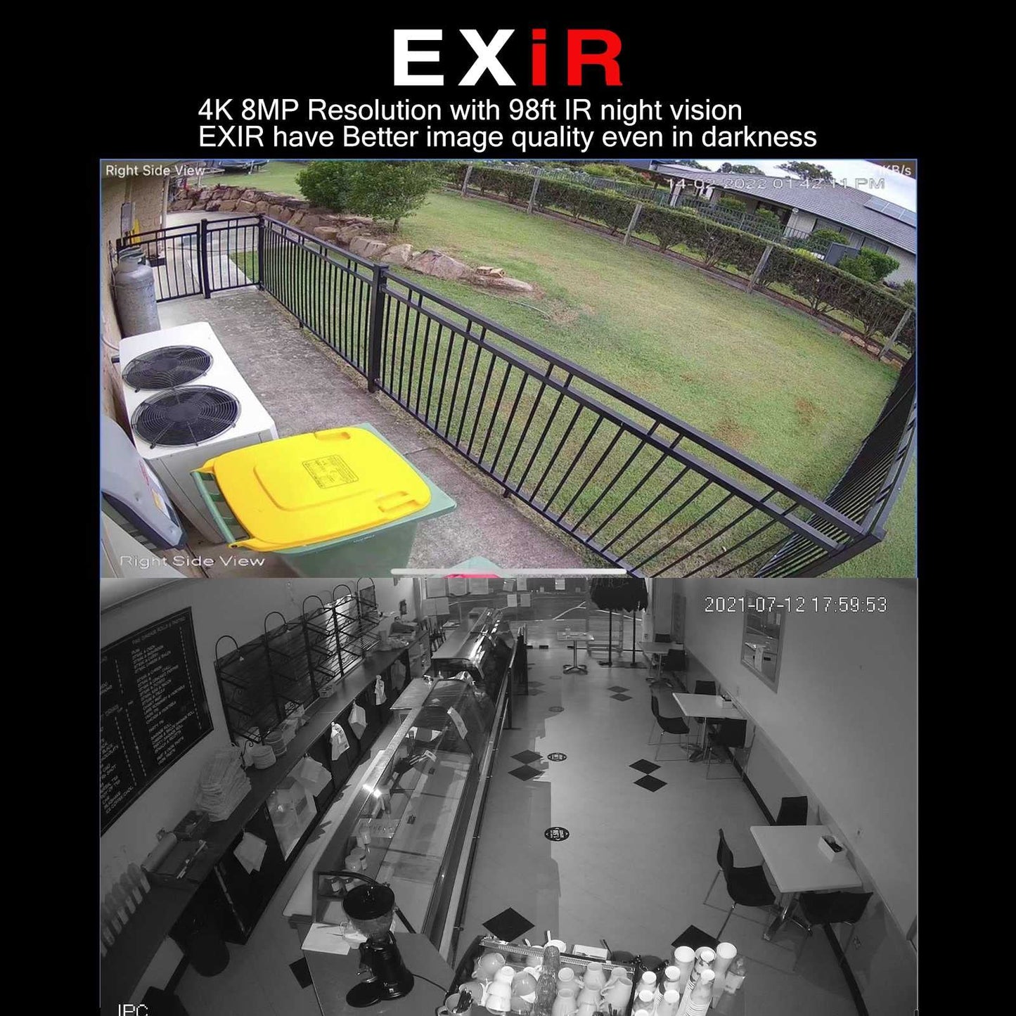 VIKYLIN 8MP IP PoE 4K Turret Camera,Buit in Mic, AI Human/Vehicle Detection,98ft EXIR 2.0 IR Night Vision, 2.8mm Lens,IP67 Outdoor Security CCTV