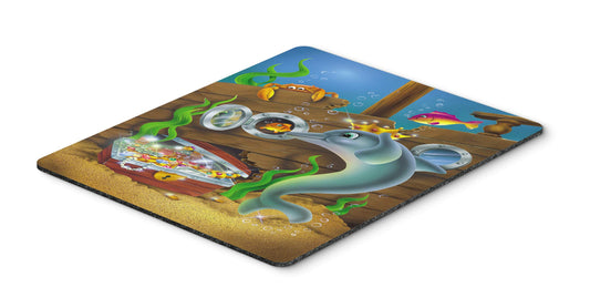 Caroline's Treasures APH0420MP Dolphins Treasure Chest Mouse Pad, Hot Pad or Trivet for Home Office Gaming Working Computers Laptop Mouse Mat,Washable