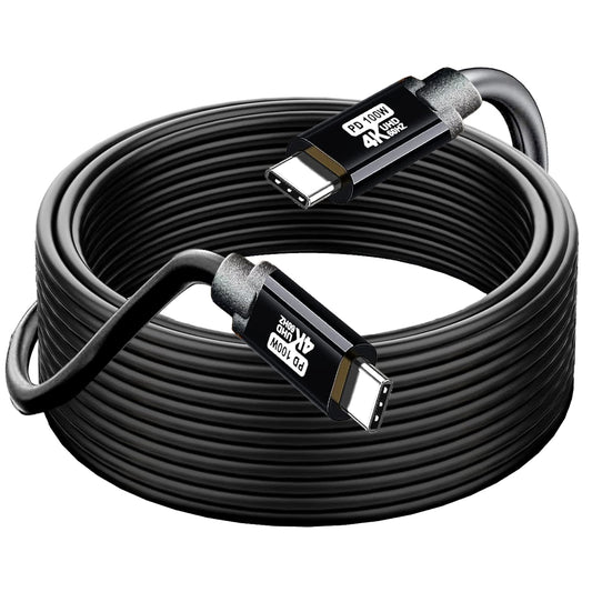 YOTETION USB C to C Cable 25FT,100W 4K60HZ Type C GEN2x2(Data usb3.1),USB C Video Output from USB3.2/ USB4.0 Fast Charging & Sync for Xreal MacBook
