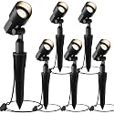 GOLDEN STAR Low Voltage Landscape Lighting 3W LED Spot Lights 12V AC Warm White Outdoor Landscape Lights 200Lumen for Driveway, Yard, Lawn, Flood