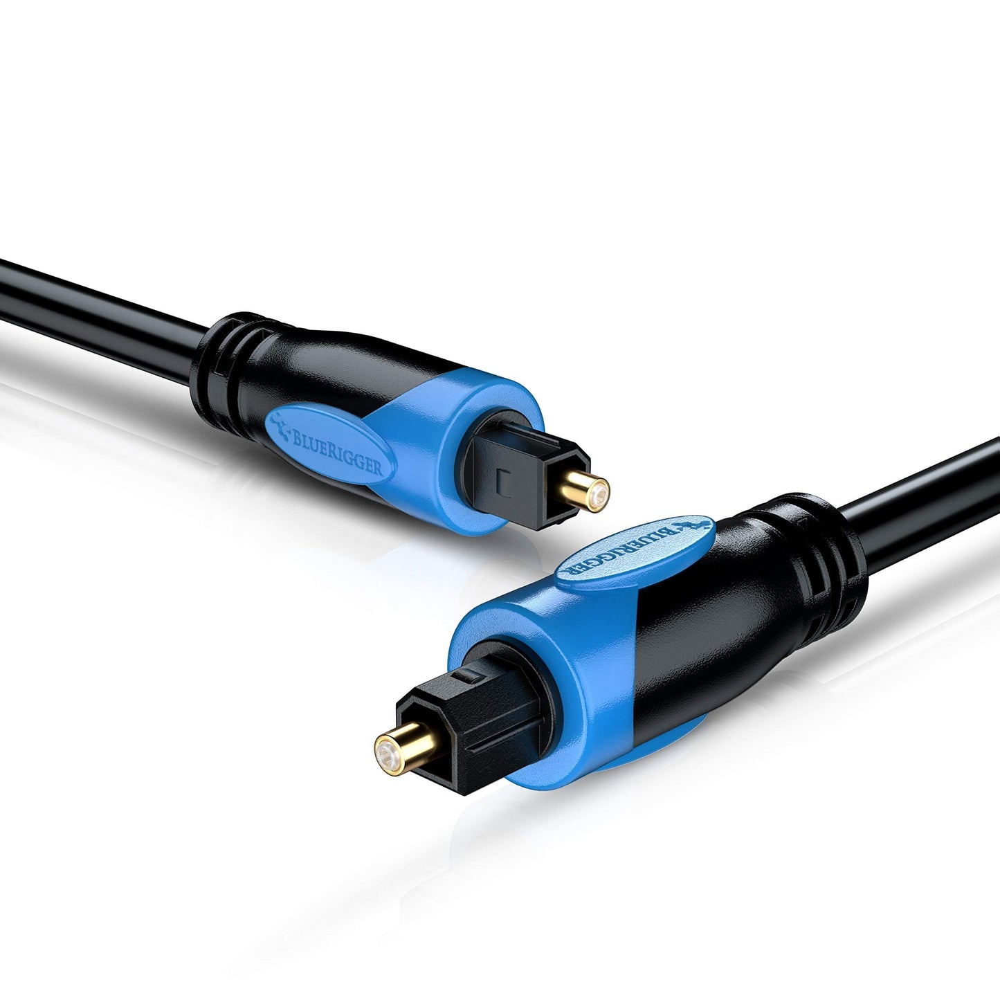BlueRigger Toslink - Digital Optical Audio Cable - 25FT - (Fiber Optic Cable, in-wall CL3 Rated, 24K Gold-Plated) S/PDIF Digital Audio Optical Cable