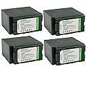 Kastar 4-Pack CGR-D54 Battery Replacement for Panasonic CGA-D54Pro, CGR-D54S, CGR-D54SE Battery, AG-B23P, DE-A20, DE-A88C, VSK0581 Charger, HDC-Z10000