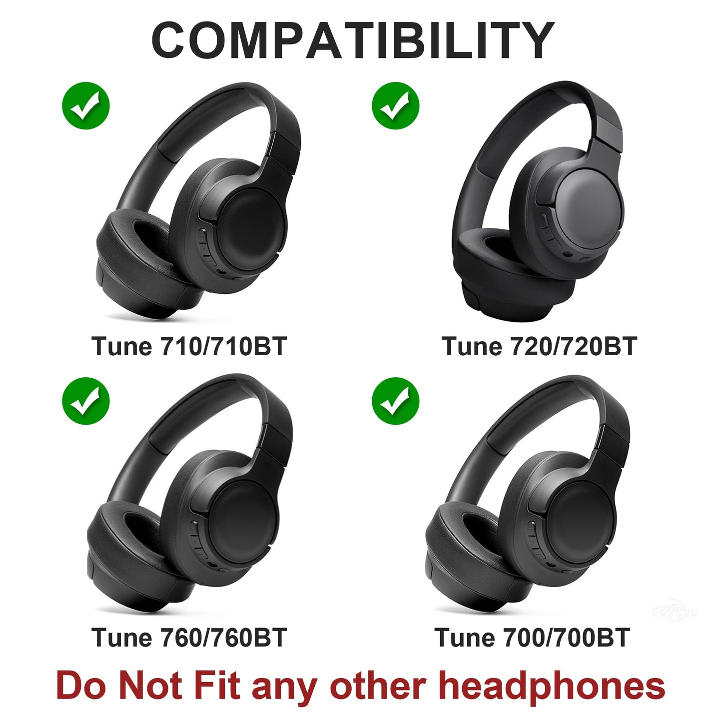 Tune 750BT Headband Pad Replacement Headband Cushion Pad Protein Leather Headband Pad Cover Compatible with JBL Tune 700BT 710BT 700BTNC 750BT 760BTNC