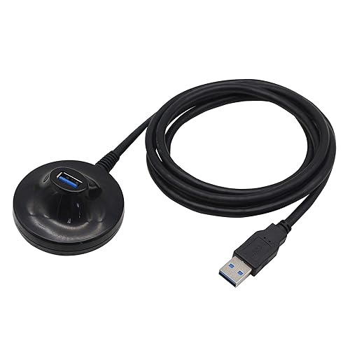 PNGKNYOCN 4.7 Feet USB 3.0 Extension Cable with Pedestal Male to Female Data Transfer Cord 5Gbps?for USB Flash Drive, Keyboard, Mouse