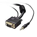 Cable Matters VGA Cable with Audio (SVGA Monitor Cable with 3.5mm Stereo Audio) 6 Feet
