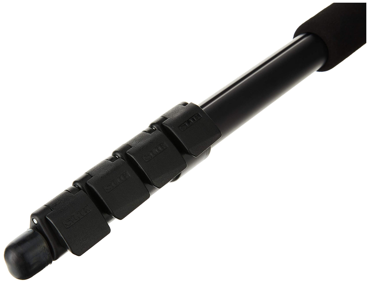 SLIK Lighty Pod III 5-Section Monopod with Mini Ballhead - Supports 6.6 lbs (3 kg), for Mirrorless/DSLR Sony Nikon Canon Fuji Cameras and More - Black