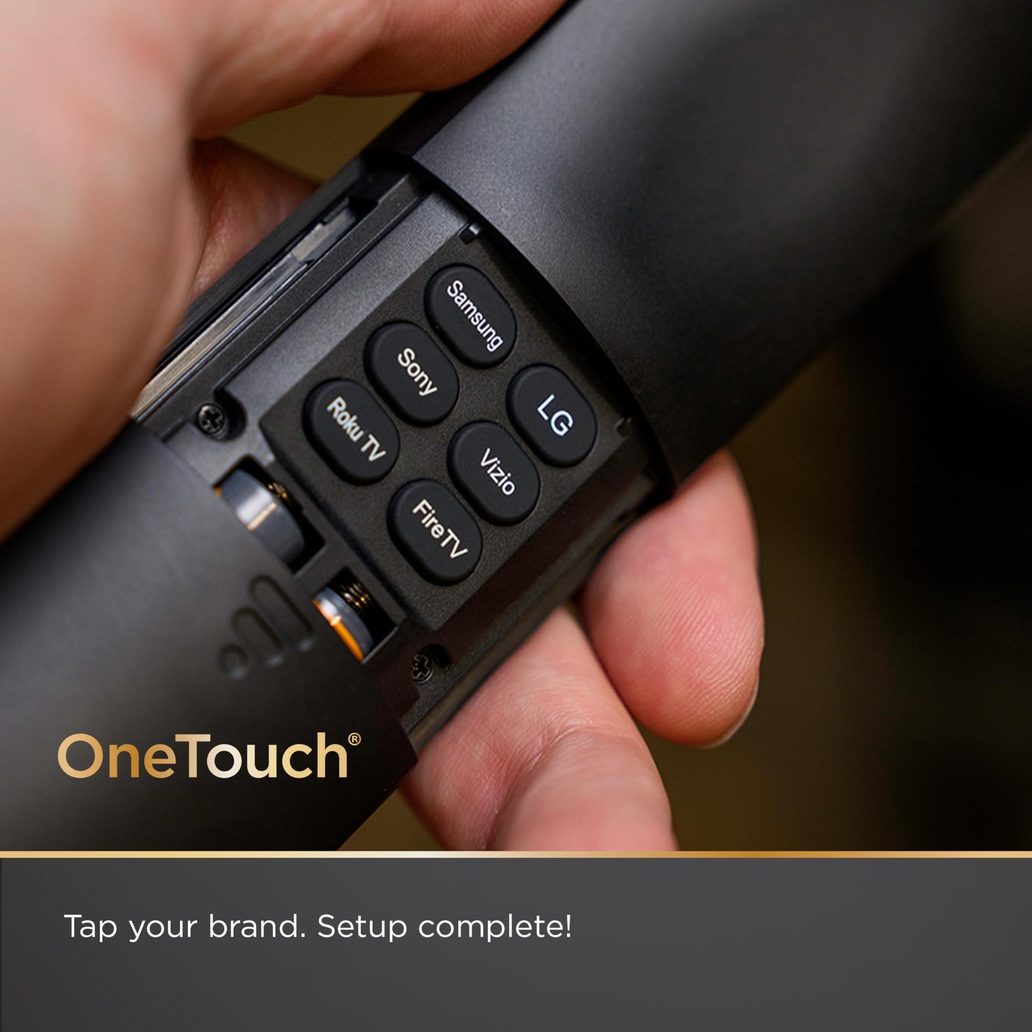 UltraPro OneTouch Backlit Remote Control for Smart TV, Samsung, LG, Sony, Vizio, Roku, Fire TV, Replacement, Black, 83758