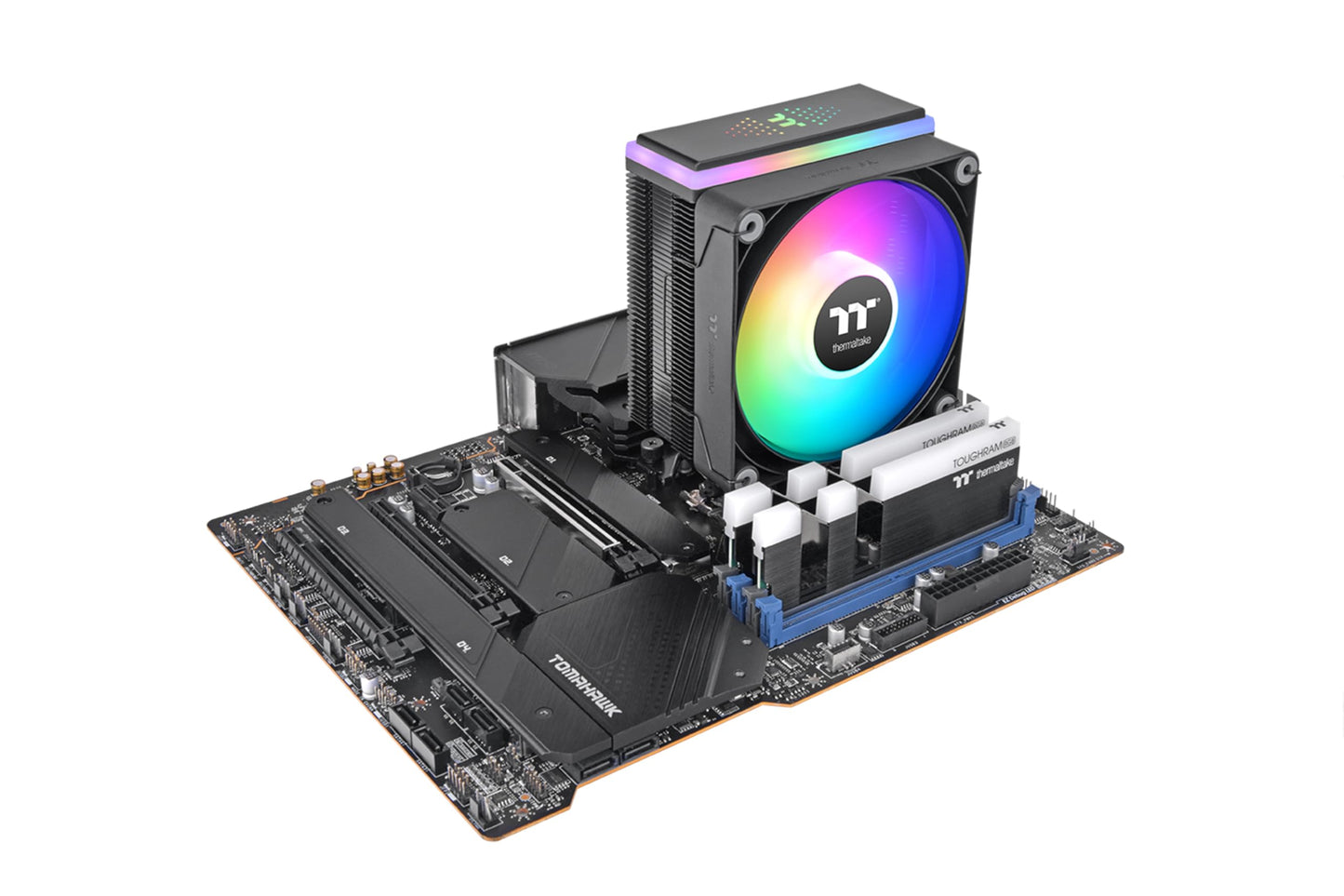 Thermaltake ASTRIA 200 ARGB CPU Cooler, Compatible with Latest Intel LGA 1851/1700 and AMD AM5 CPU, Single Tower, 210W TDP Cooling Power