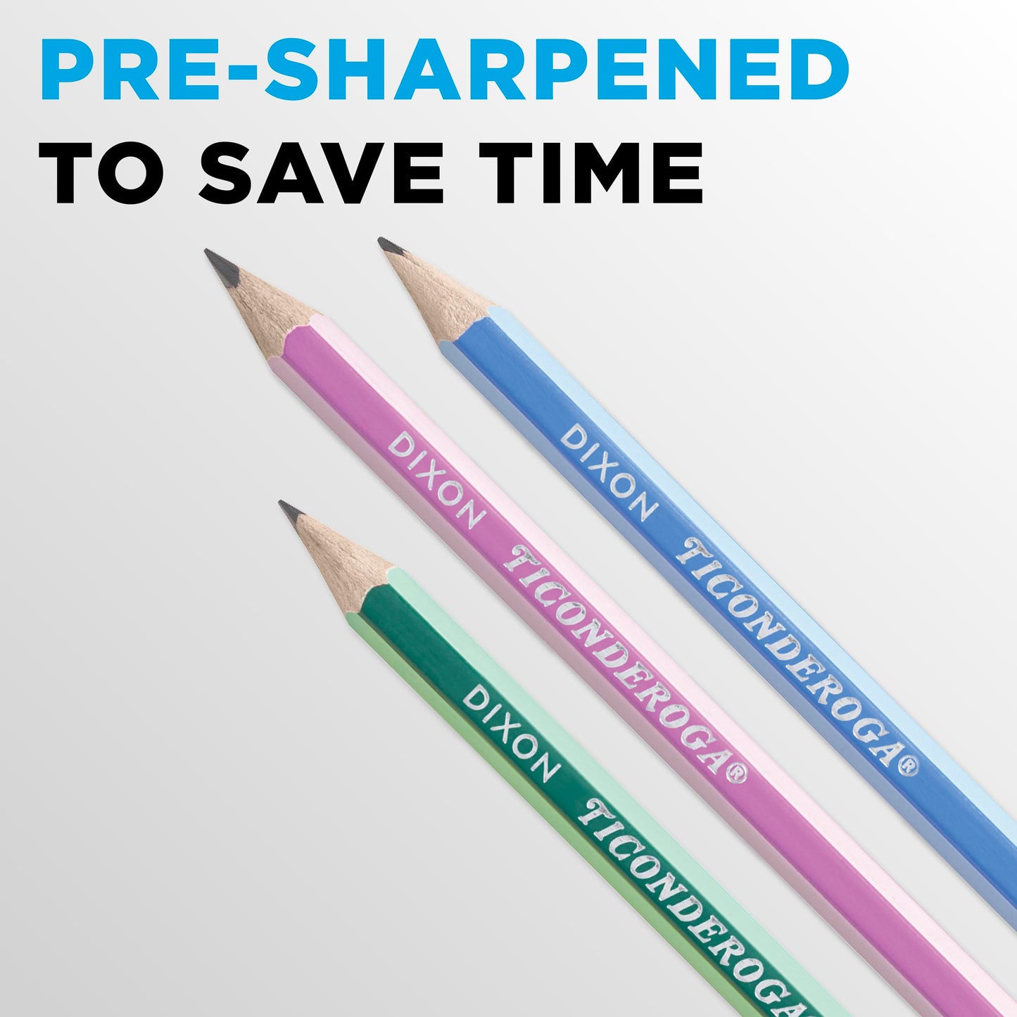 Ticonderoga X13910 Striped Wood-Cased Pencils, 2 HB Soft, Pre-Sharpened, 10 Count, Assorted Colors