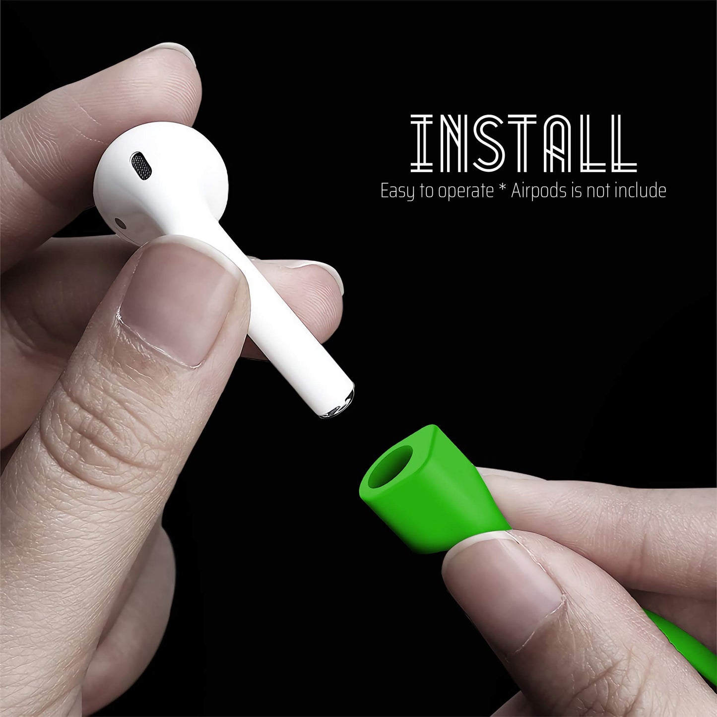cobcobb Ultra Strong Magnetic Airpod Pro Strap Anti-Lost Cord Sports Lanyard Compatible with Airpods 3rd 2nd Generation Pro 3 2 1 (Green)