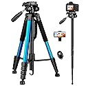 Victiv 72 inch Camera Tripod, Tall Tripod for Camera Cell Phone, Heavy Duty Camera Tripod Stand, Professional Aluminum Monopod, Compatible with Canon