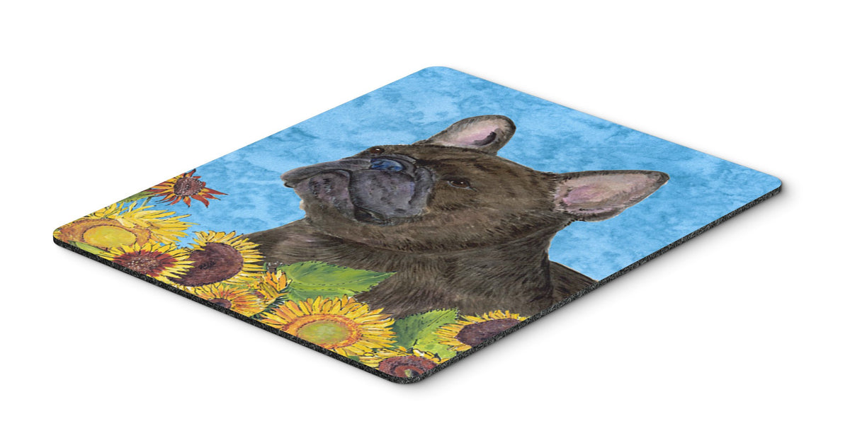 Caroline's Treasures SS4152MP French Bulldog in Summer Flowers Mouse Pad, Hot Pad or Trivet for Home Office Gaming Working Computers Laptop Mouse