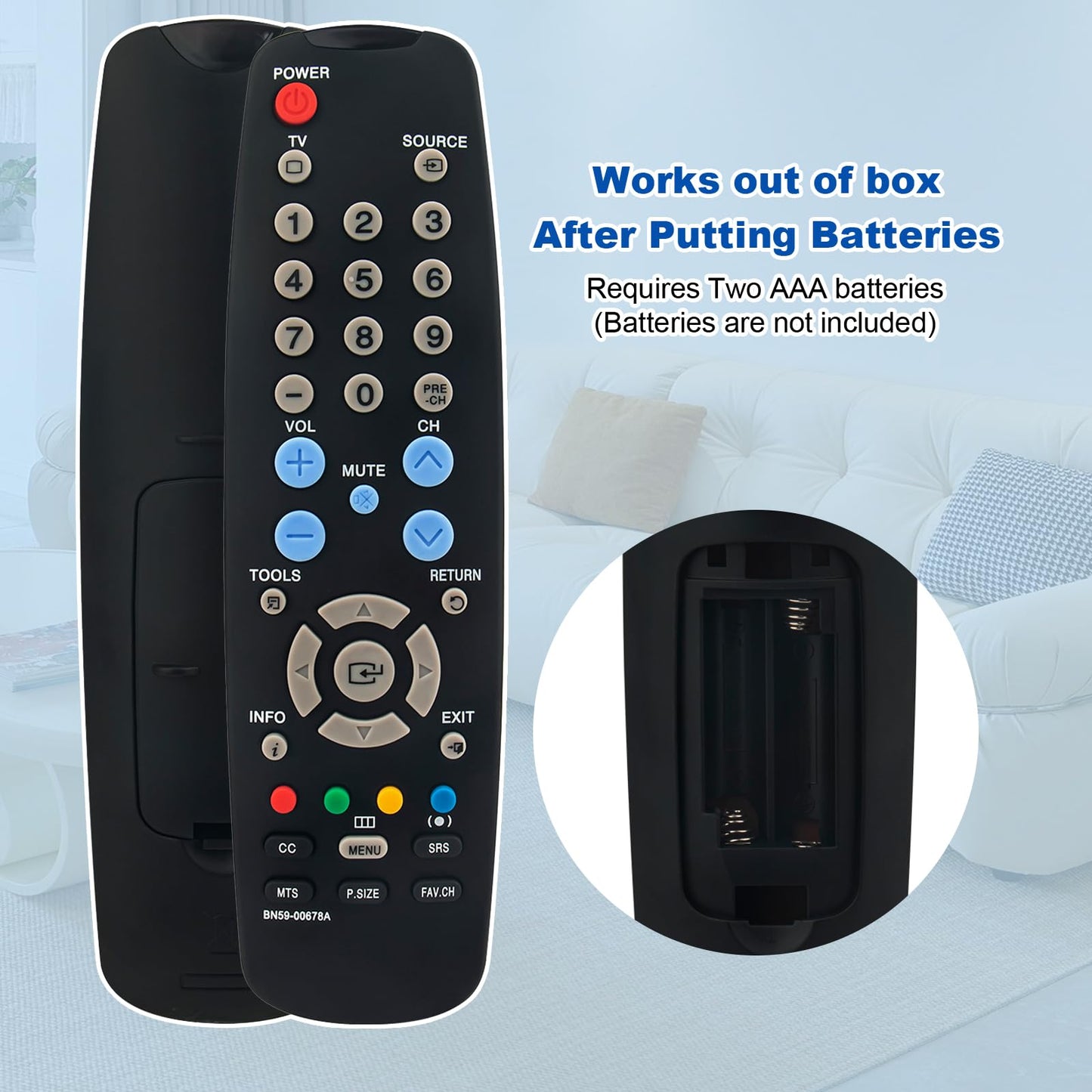 New BN59-00678A Replace Remote fit for Samsung TV PN42A410C1D HL61A510J1F LN19A330J1H HL67A510J1F PN42A410C1D HL61A510J1F LN19A330J1H HL67A510J1F