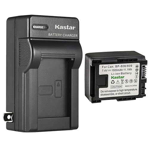 Kastar 1-Pack Battery and AC Wall Charger Replacement for Canon VIXIA HF10, VIXIA HF11, VIXIA HF20, VIXIA HF21, VIXIA HF100, VIXIA HF200, VIXIA HG30