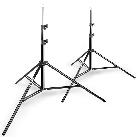 EMART 8.5 Ft Light Stand for Photography, 2 Pack Portable Photo Video Lighting Tripod for Speedlight, Flash, Softbox, Strobe, Camera, Selfie