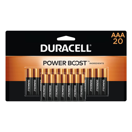 Duracell Coppertop AAA Batteries with Power Boost Ingredients, 20 Count Pack Triple A Battery with Long-lasting Power, Alkaline AAA Battery…