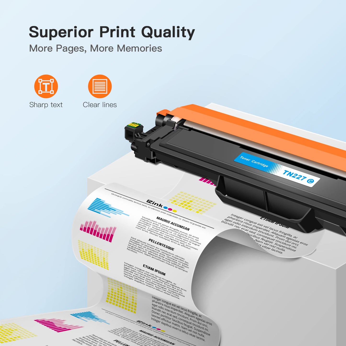 E-Z Ink Compatible Replacement for Brother TN227 TN-227 TN227C TN223 TN223C