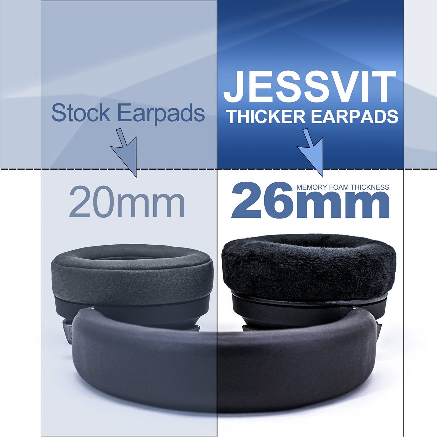 Velour Virtuoso XT Ear Pads Replacement for Virtuoso RGB Wireless SE XT Headset, More - Softer Memory Foam, Added Thickness, Extra Durability (Black)