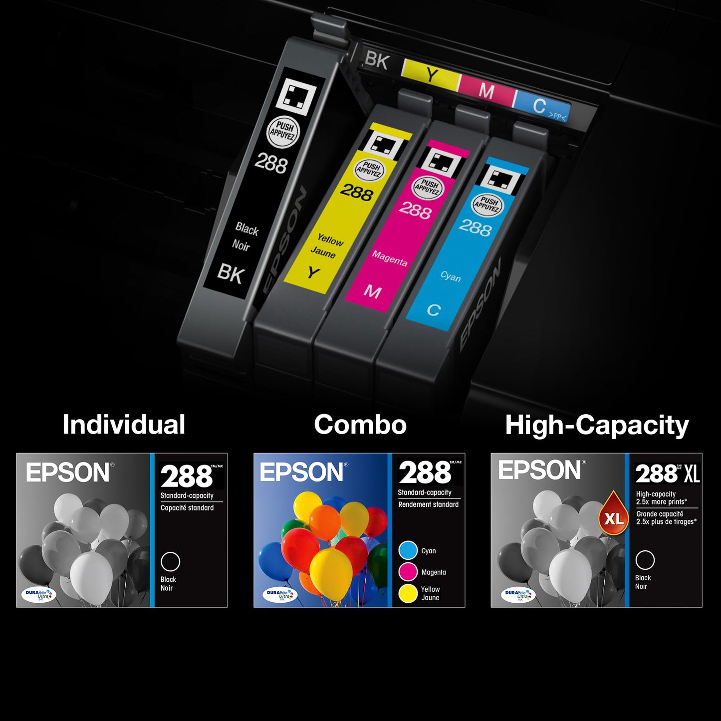EPSON 288 DURABrite Ultra Ink Standard Capacity Black Dual Cartridge Pack (T288120-D2) Works with Expression XP-330, 430, 434, 340, 440, 446