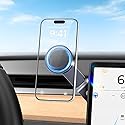 Kaisepoch Tesla Phone Mount for Magsafe: Tesla Car Phone Holder for Tesla Model 3/Y Accessories ?Strongest N52 Magnet + 360° Adjustable? Foldable