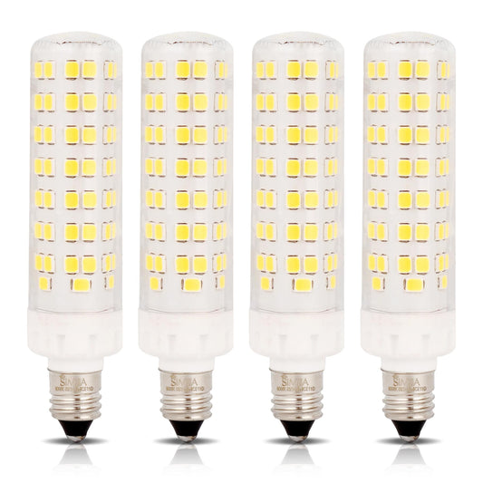 Simba Lighting LED T6 8W Mini-Candelabra JD Light Bulb E11, 6000K, 4 Pack