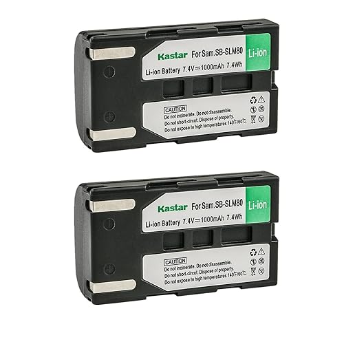 Kastar SB-LSM80 attery 2-Pack Replacement for Samsung SC-D355, SC-D357, SC-D362, SC-D363, SC-D364, SC-D365, SC-D366, SC-D371, SC-D372, SC-D375