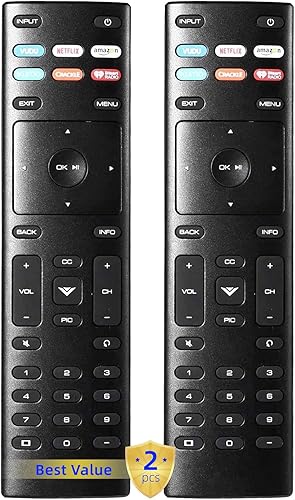 2 Packs XRT136 Universal Replacement Remote Control Compatible with All Vizio Smart TV Include D-Series M-Series P-Series V-Series