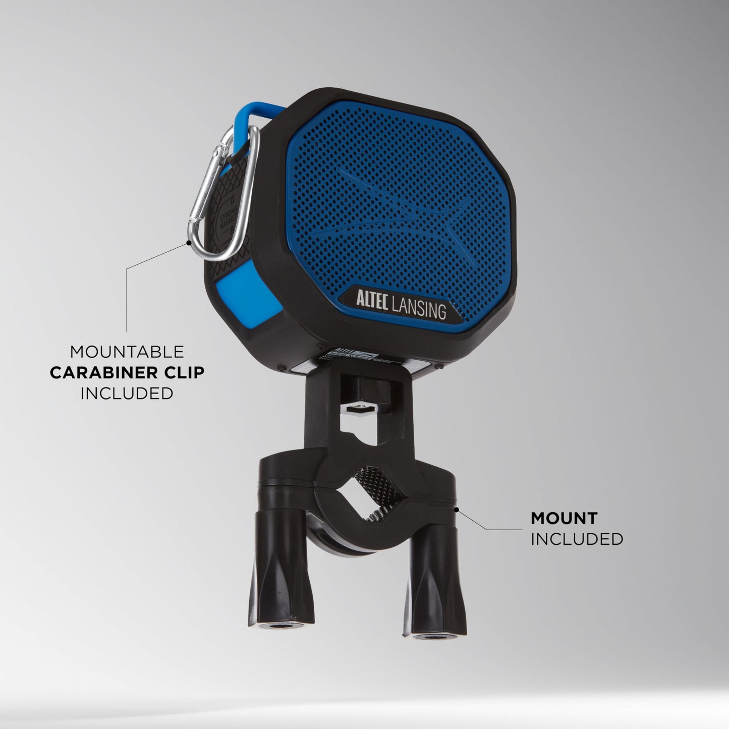 Altec Lansing HYDRATREK Magnetic Bluetooth Speaker, Waterproof IP67, 5W RMS Output, True Wireless Pairing, USB-C Quick Charge, 3.7V 400mAh Battery
