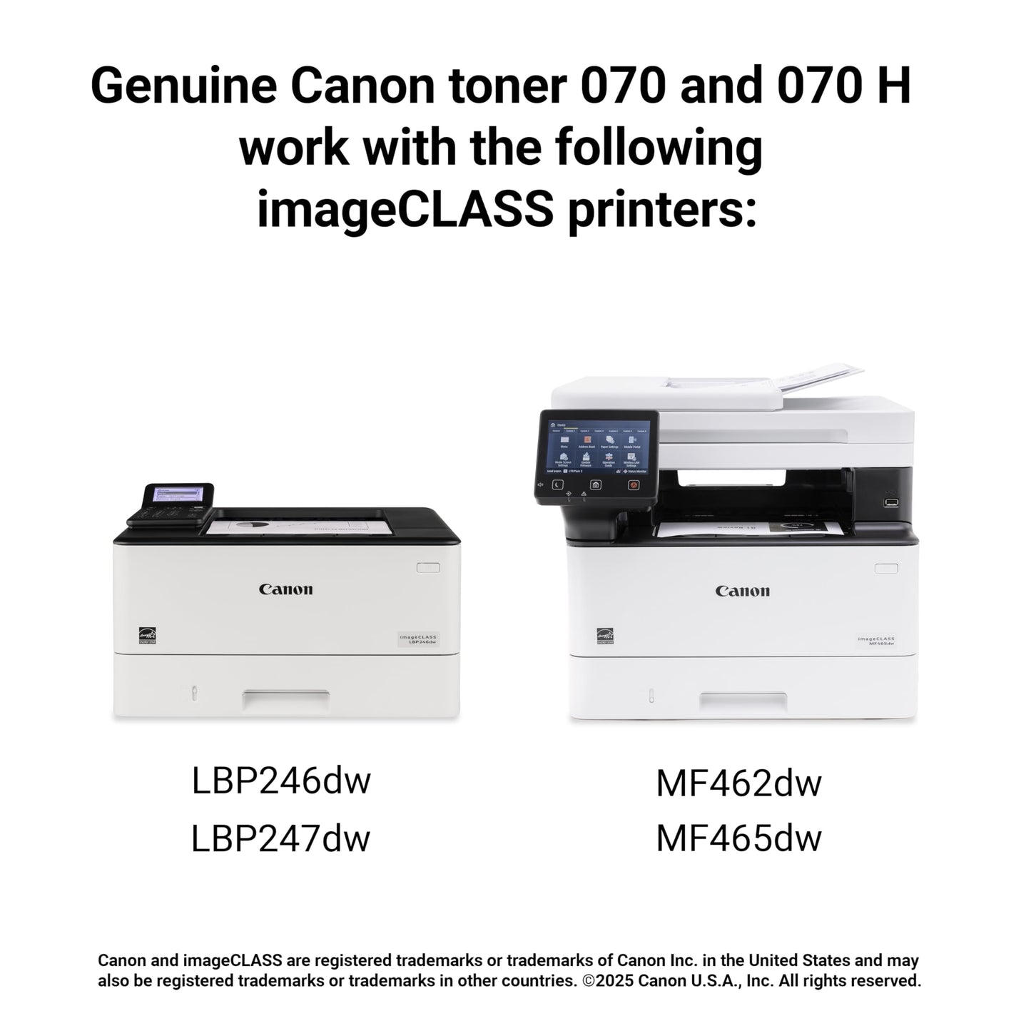 Canon Genuine 070 Black Toner Cartridge Compatible with MF465dw, MF462dw, LBP247dw, LBP246dw