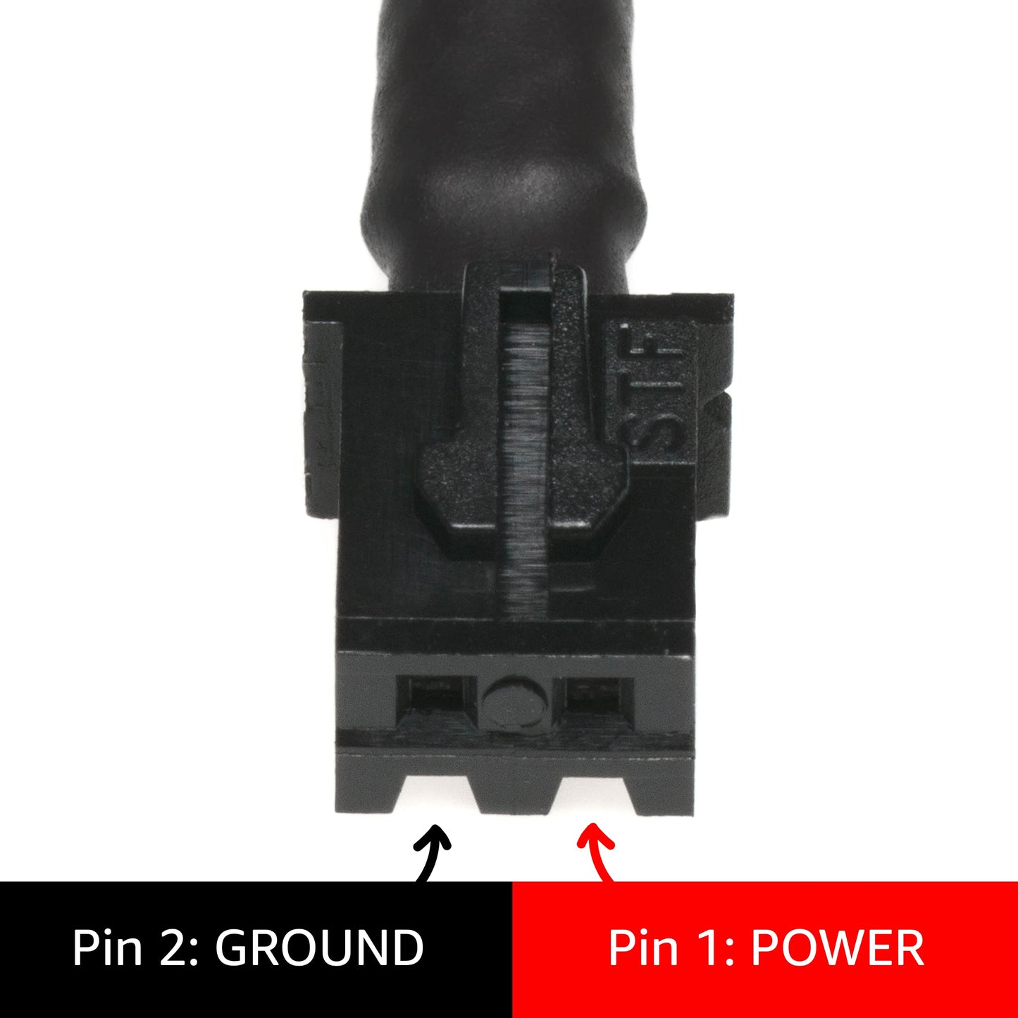 CRJ Mini 2-Pin Fan Adapter Cables (2-Pack) - 4-inch (10cm), Black Sleeved - Connect 3-Pin & 4-Pin PC Fans to Mini 2-Pin JST XH 2.5mm Headers