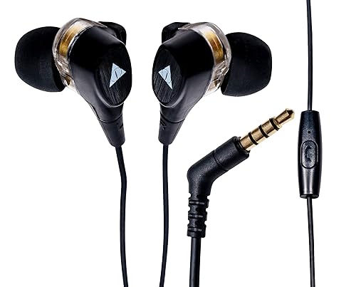 Vault Buds Duo Dual Driver Headphones with in-line Mic and 3D Stereo Sound for Smartphones, Tablets, PC & Laptop