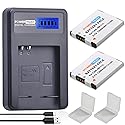 PowerTrust 2 Pack 3.7v NB-11L Replacement Battery and NB-11LH LCD USB Charger for Canon PowerShot A2300 IS, A2400 IS, A2500, A2600, A3400 IS, A3500