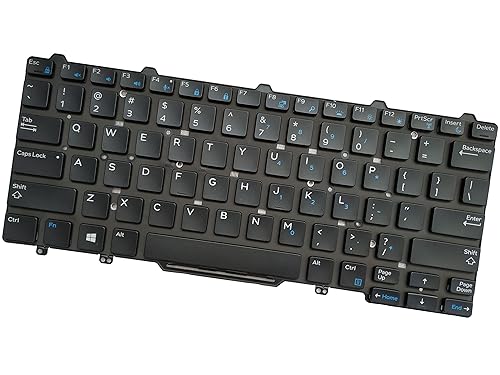 Laptop Replacement Keyboard Compatible for Dell Latitude 3340 3350 5480 5490 5491 5495 7480 7490 9Z.NB2UW.A1D NSK-LKAUW PK1313D3A00 US Layout No