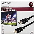 Vivitar Gold Plated 25 Foot HDMI (High-Definition Multimedia Interface) Cable