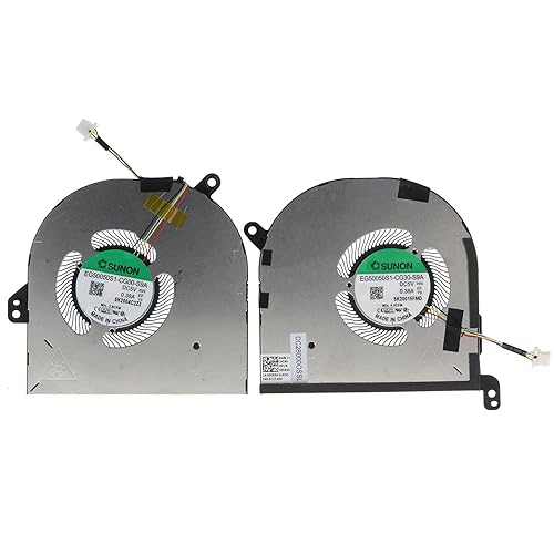 Replacement CPU+GPU Cooling Fan for DELL XPS 15 9500 9510 Precision 5550 0DJH35 009RK6
