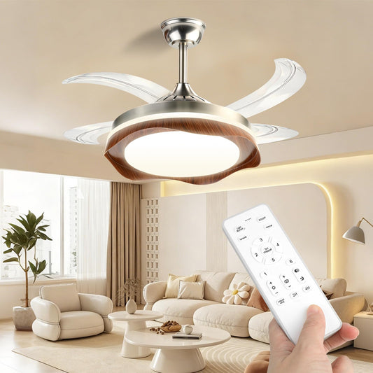 Ceiling Fans with Lights, 42'' Expandable Fan Blades, 20" Light Body