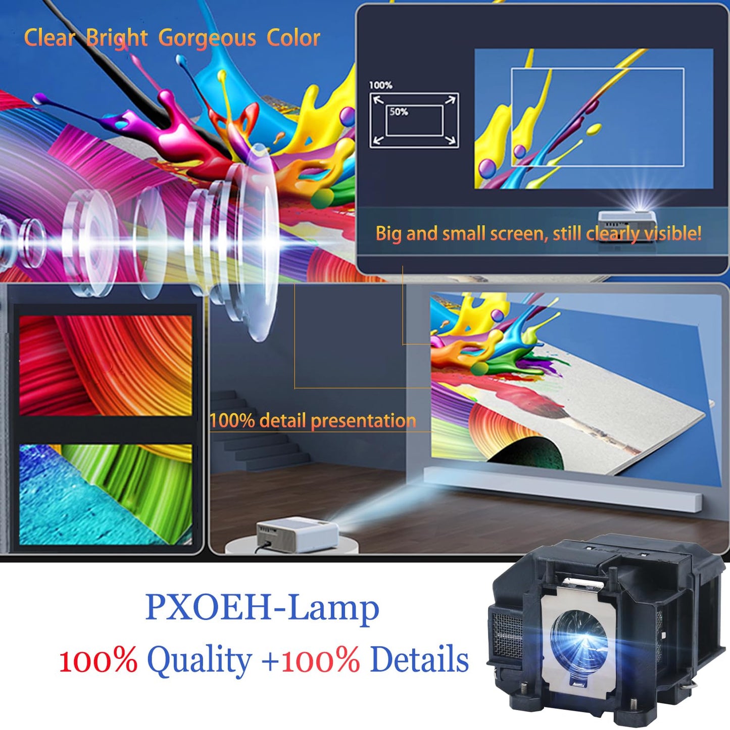 PXOEH ELPLP67 V13H010L67 for Epson EX5210 EX7210 EX3210 EX3212 EB-X14 EB-X11 H433A H429A H518A H430A VS220 VS310 VS320 EX6210 Powerlite S11 X12 W12+