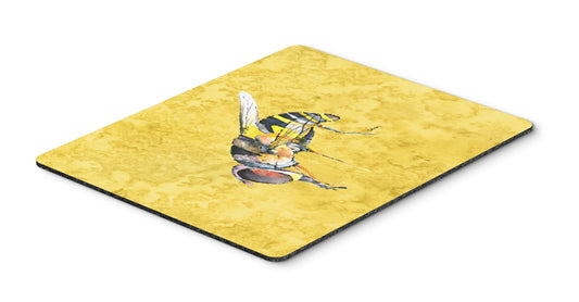 Caroline's Treasures 8851MP Bee on Yellow Mouse Pad, Hot Pad or Trivet for Home Office Gaming Working Computers Laptop Mouse Mat,Washable Large