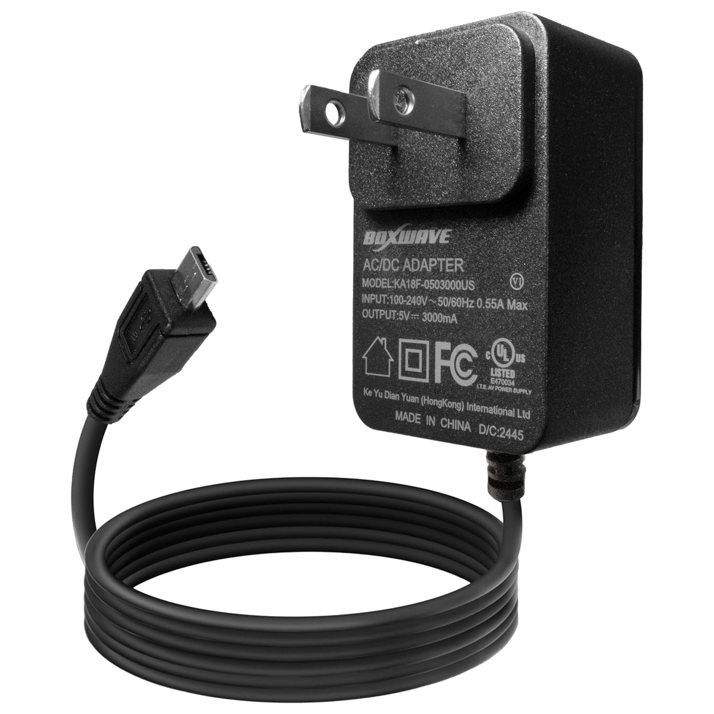 BoxWave Charger Compatible with AT&T Mobile Hotspot MiFi 2372 - Wall Charger Direct (15W), Rapid Charge Your Device with Built-in 3ft Cable