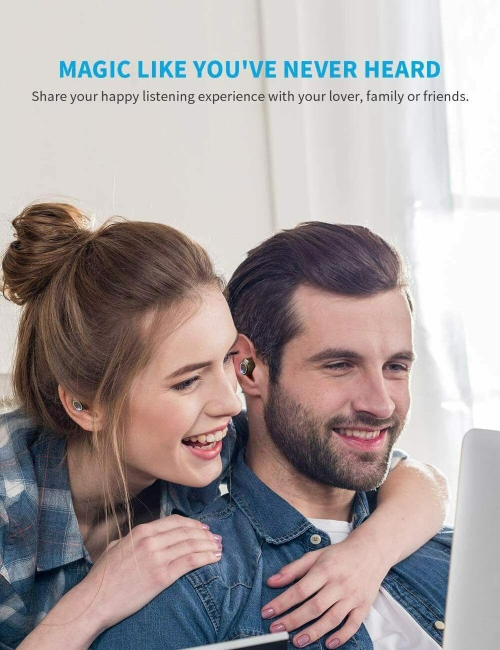 Selna TWS Earphones Wireless Earbuds Compatible with T-Mobile REVVL 7/7 PRO 5G, Headphones True Stereo Headset Hands-Free Mic Charging Case