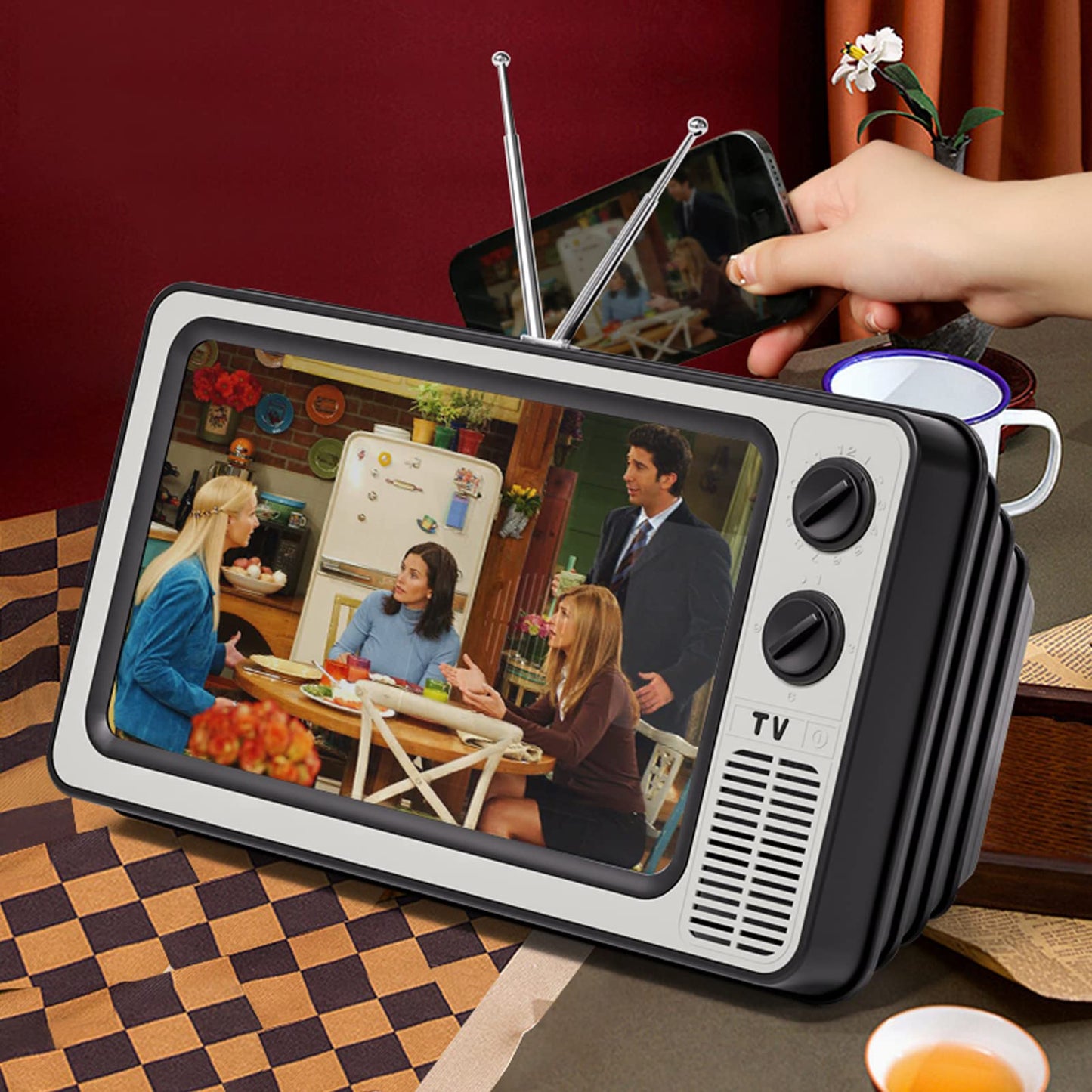 Anki HappiGo 12' Screen Magnifier for Cell Phone-Retro TV Amplifier 3D HD Mobile Phone Screen Magnifying Enlarger for Movies Videos Games, Screen
