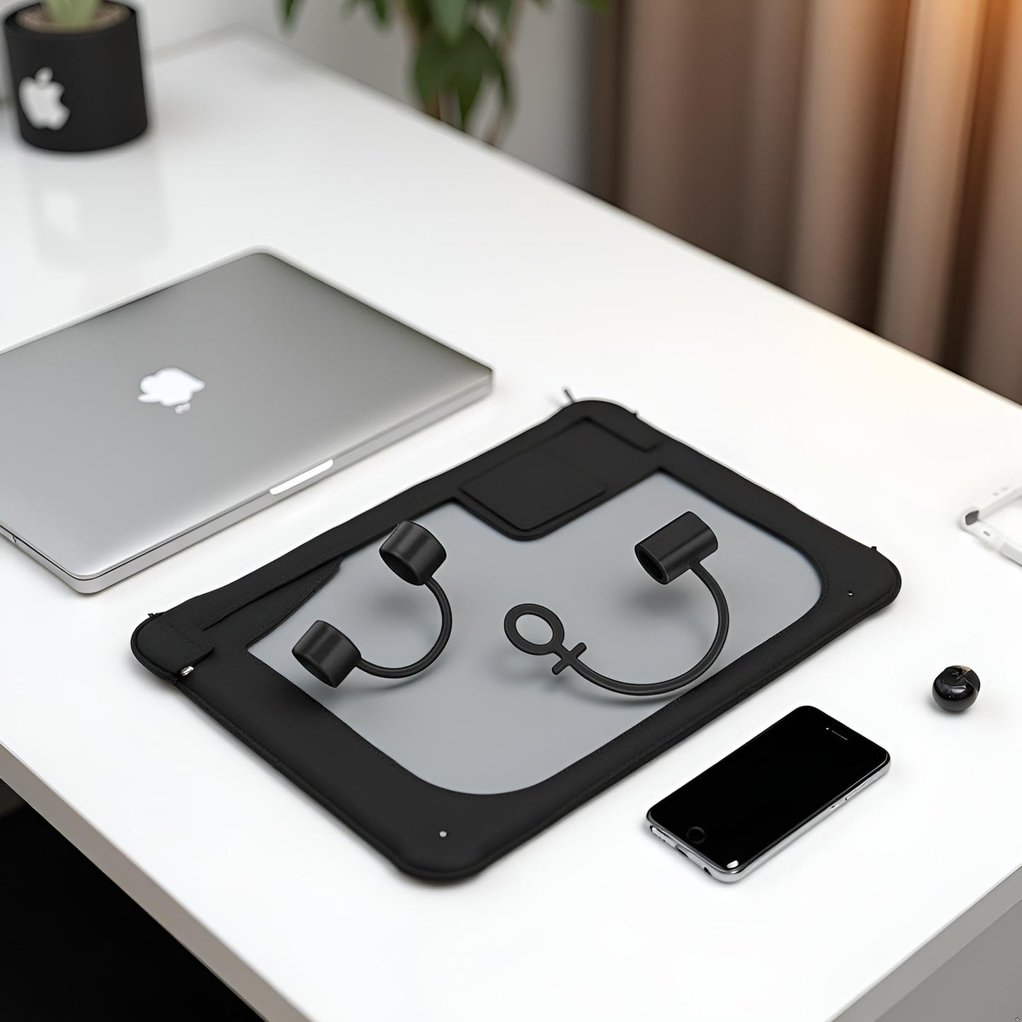 2 Pcs Black Silicone Anti Lost Cover Protections Sleeve Case Cable Converter Holder Strap Tether for Various Charging Adapters Charging Cable Adapter
