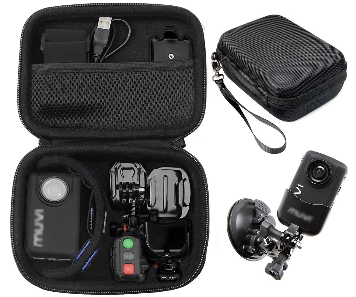 Case for Body camera, action camera like MIUFLY 1296, Veho VCC003, VCC005 MUVI HD10, HDPRO, PNZEO F5, BOBLOV M5/ M7, Pyle PPBCM9, R-Tech HD Night